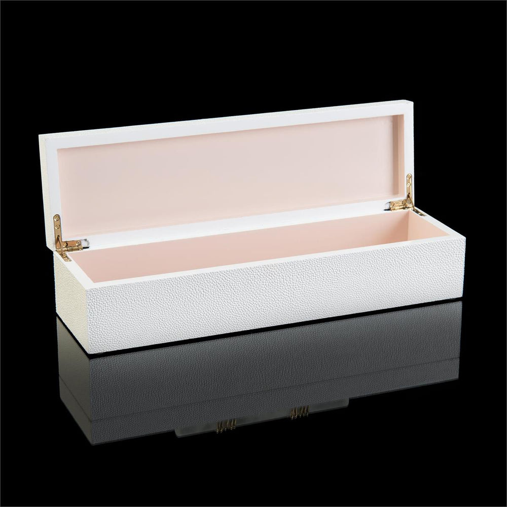 White Box With Alabaster Handle-John Richard-JR-JRA-11036-Baskets & Boxes-2-France and Son