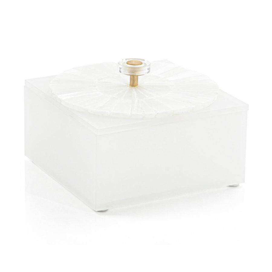 Quartz And Frosted Acrylic Box-John Richard-JR-JRA-13066-Baskets & Boxes-1-France and Son