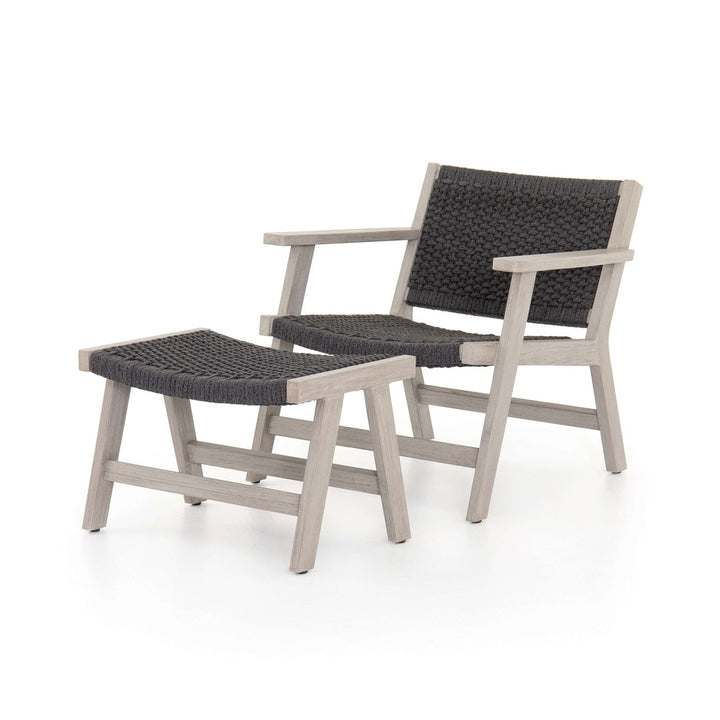 Delano Outdoor Chair & Ottoman-Four Hands-FH-JSOL-020AK-Outdoor Lounge ChairsChair & Ottoman-Weathered Grey-Fsc / Thick Dark Grey Rope-9-France and Son