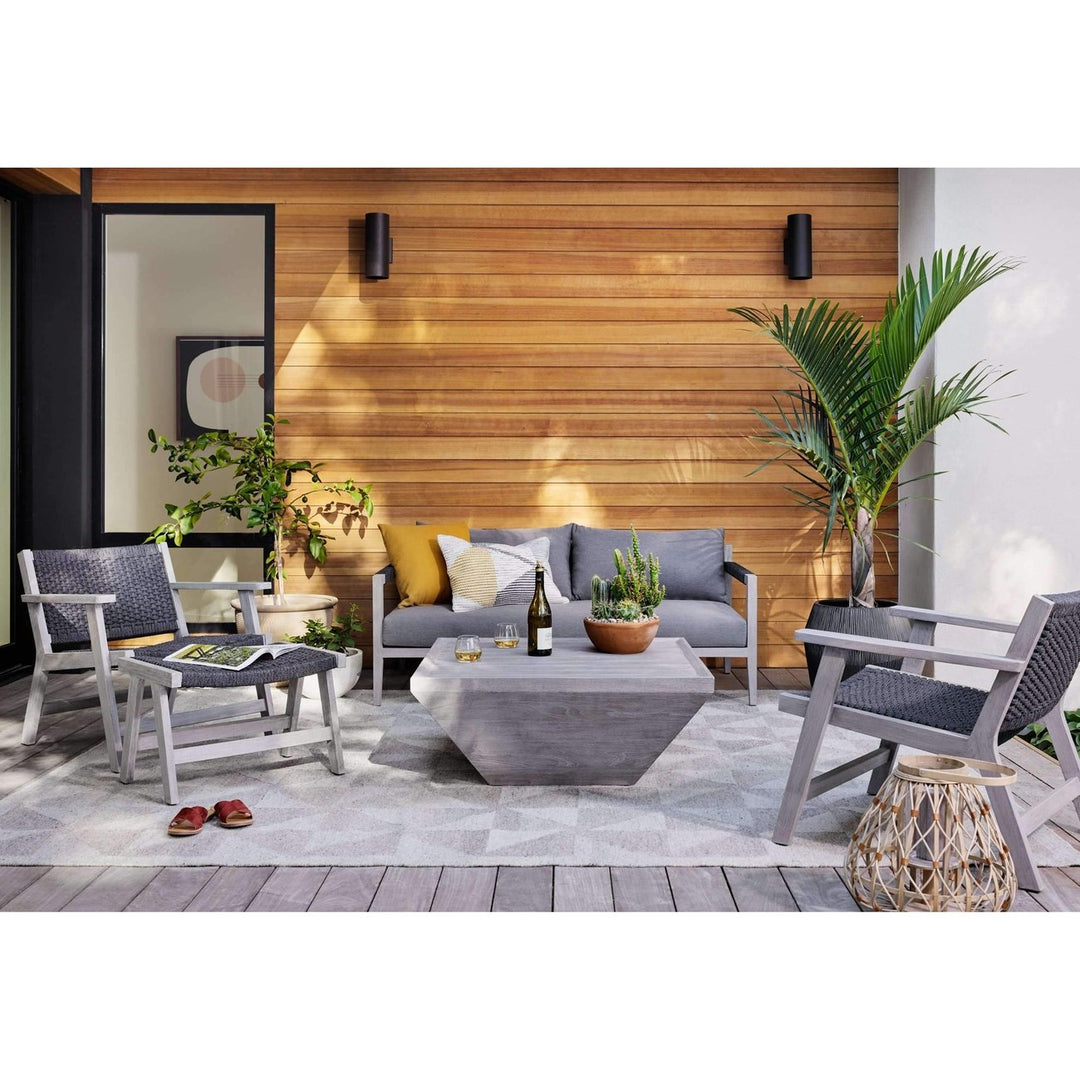 Delano Outdoor Chair & Ottoman-Four Hands-FH-JSOL-020K-Outdoor Lounge ChairsChair & Ottoman-Washed Brown-Fsc / Thick Grey Rope-3-France and Son