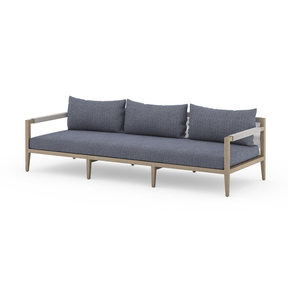 Sherwood Outdoor Sofa-93"-Four Hands-FH-JSOL-10201K-562-Outdoor SofasWeathered Grey-Fsc Teak / Dark Grey Rope-Charcoal-19-France and Son