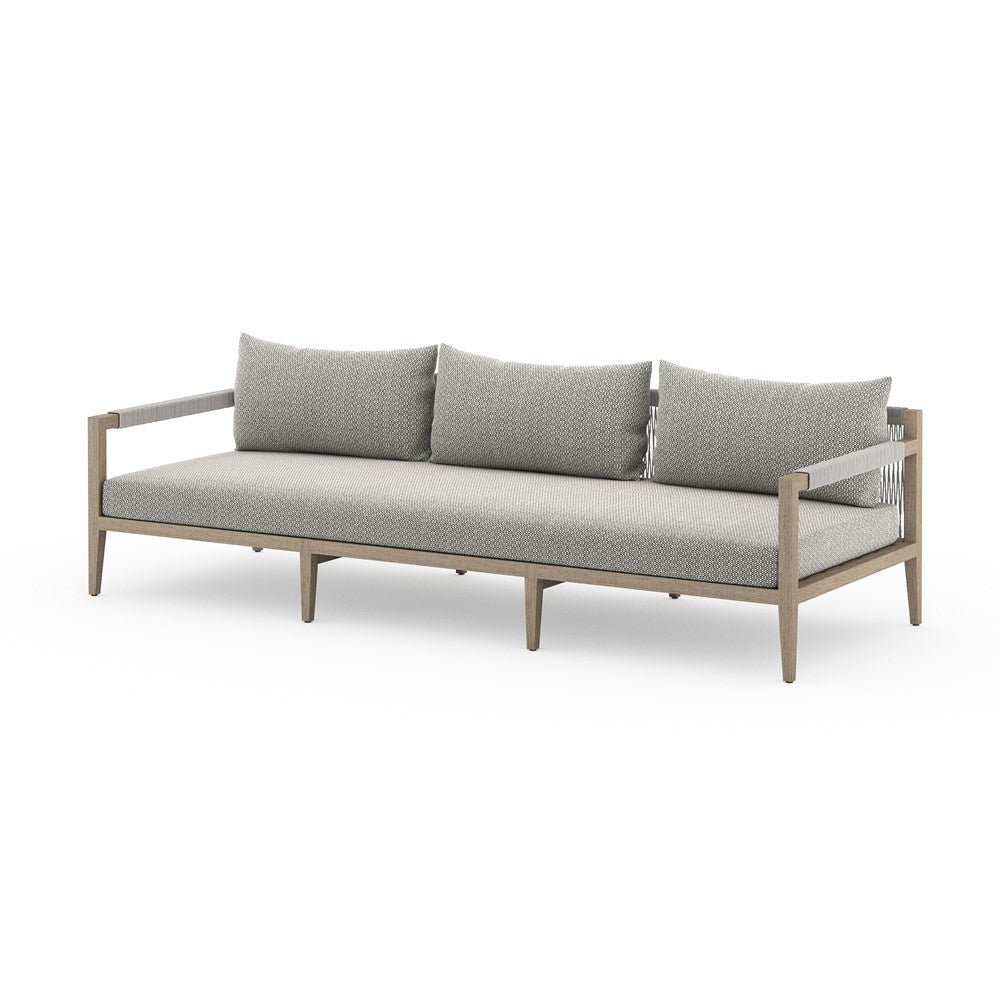 Sherwood Outdoor Sofa-93"-Four Hands-FH-JSOL-10202K-970-Outdoor SofasWashed Brown-Fsc Teak / Grey Rope-Faye Ash-20-France and Son