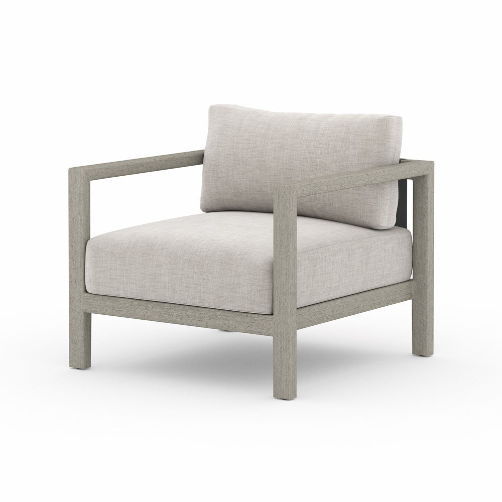 Sonoma Outdoor Chair-Four Hands-FH-JSOL-10301K-561-Outdoor Lounge ChairsWeathered Grey-Fsc Teak / Dark Grey Strap-Stone Grey-17-France and Son