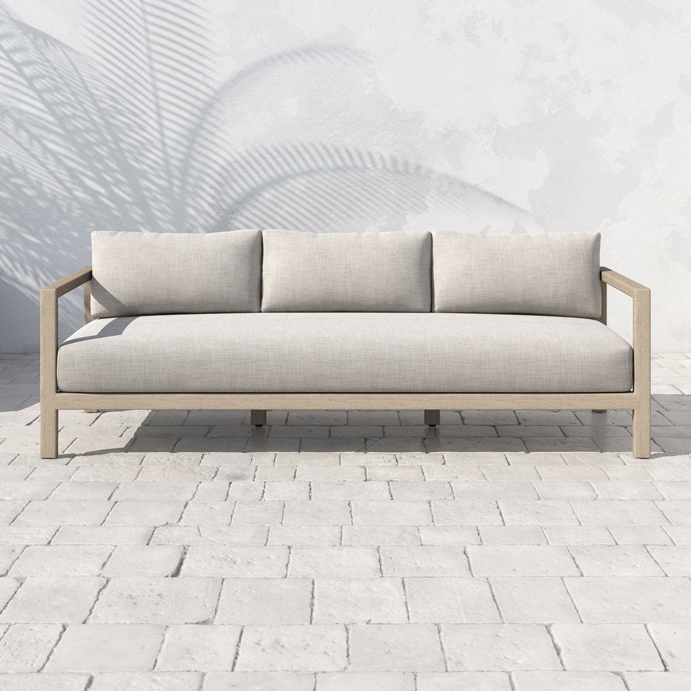 Sonoma Outdoor Sofa-88"-Four Hands-FH-JSOL-10502K-561-Outdoor SofasWashed Brown-Fsc / Light Grey Strap-Stone Grey-2-France and Son