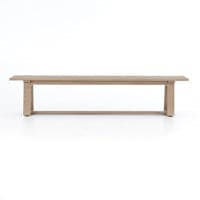 Atherton Outdoor Dining Bench-Four Hands-FH-JSOL-133-BenchesWASHED BROWN-3-France and Son