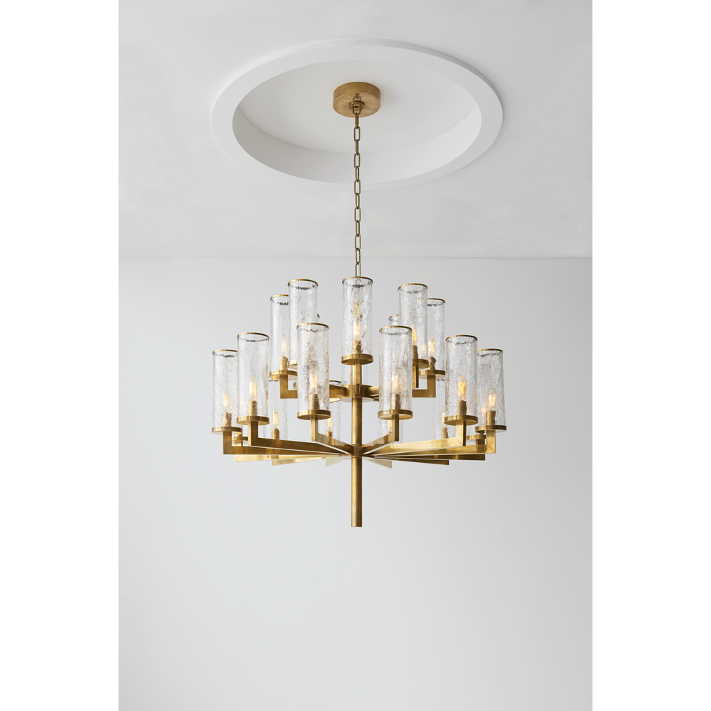 Lailly Chandelier-Visual Comfort-VISUAL-KW 5200AB-CRG-ChandeliersSingle Tier-Antique-Burnished Brass-2-France and Son