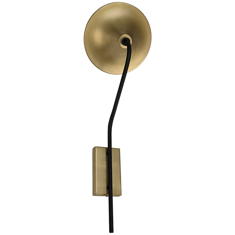 Messala Sconce - Black Steel and Brass Finish-Noir-NOIR-LAMP725MTB-Floor Lamps-1-France and Son
