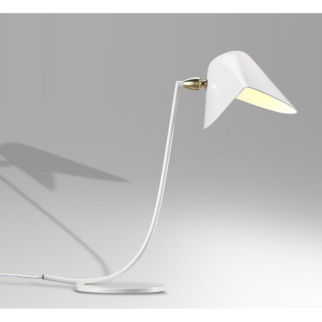 Antony Mouille Table Lamp - White-France & Son-LBT058WHT-Table Lamps-3-France and Son
