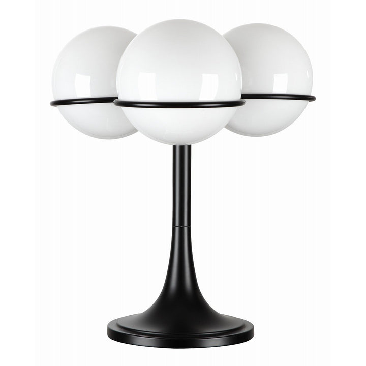 Sarfatti Table Lamp with Three Globes-France & Son-LBT1163BLK-Table LampsBlack-3-France and Son