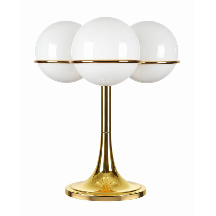 Sarfatti Table Lamp with Three Globes-France & Son-LBT1163GOLD-Table LampsGold-2-France and Son