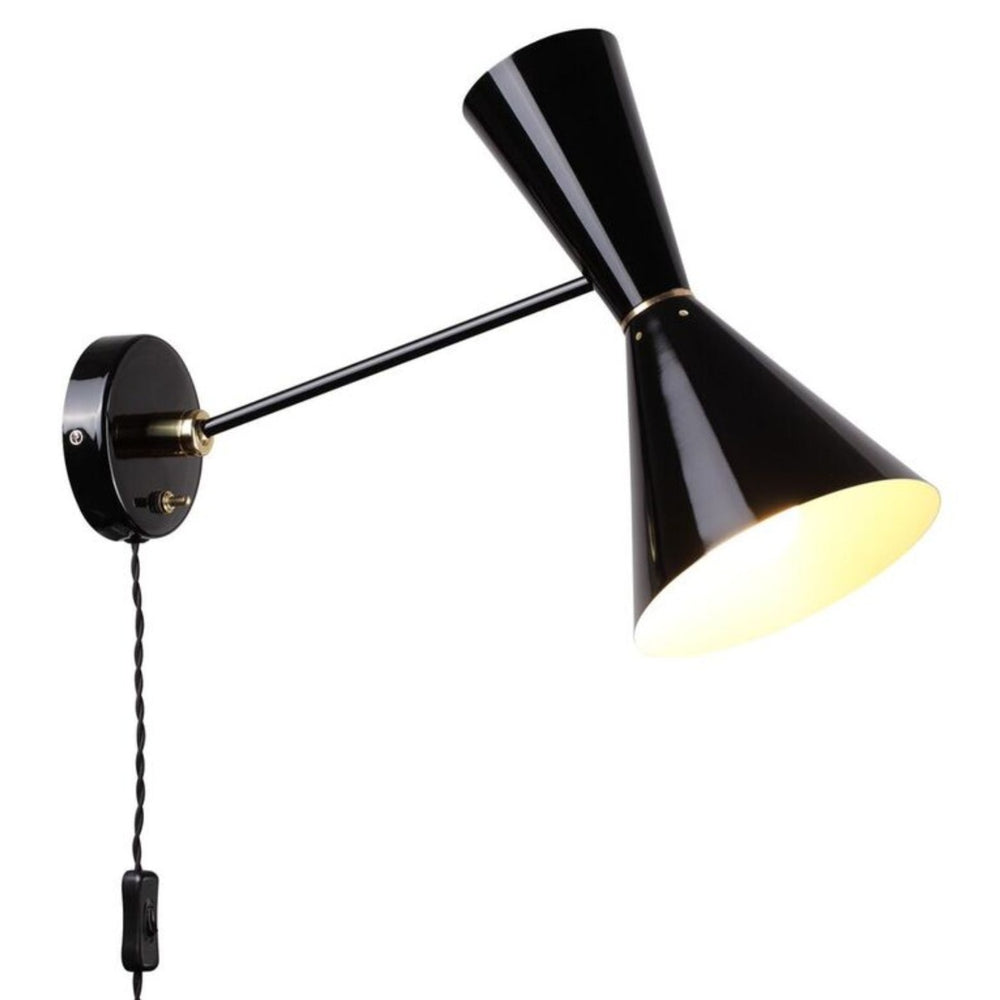 Bowtie Wall Sconce-France & Son-LBW079BLK-Wall Lighting-2-France and Son