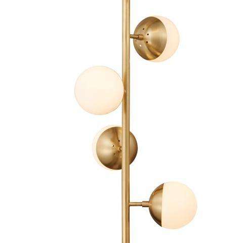 Spiral Globe Floor Lamp-France & Son-LM966F6BRS-Floor Lamps-2-France and Son