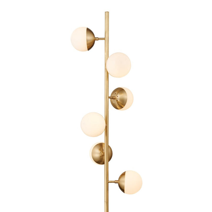 Spiral Globe Floor Lamp-France & Son-LM966F6BRS-Floor Lamps-3-France and Son
