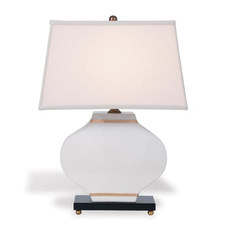 Carol Cream Lamp-Port 68-PORT-LPAS-287-01-Table LampsWhite / Brass-1-France and Son