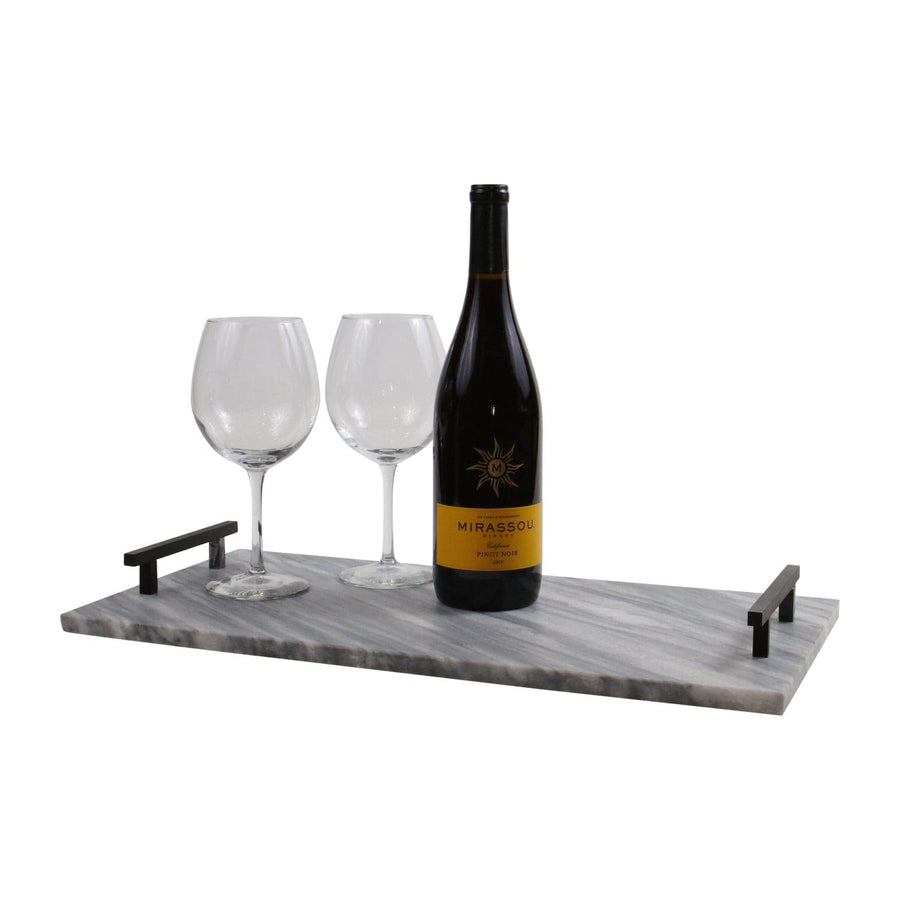 Carrying Tray with Handles 20" x 10" x 2"-Marble Crafter-MC-PC15-CG-TraysCloud Gray Polished-1-France and Son