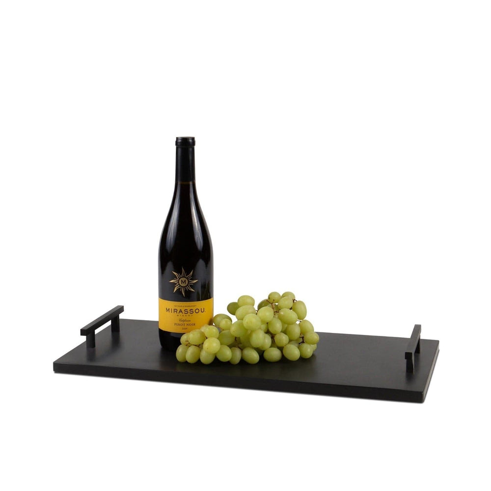 Carrying Tray with Handles 20" x 10" x 2"-Marble Crafter-MC-PC15-JB-TraysJet Black Honed-2-France and Son