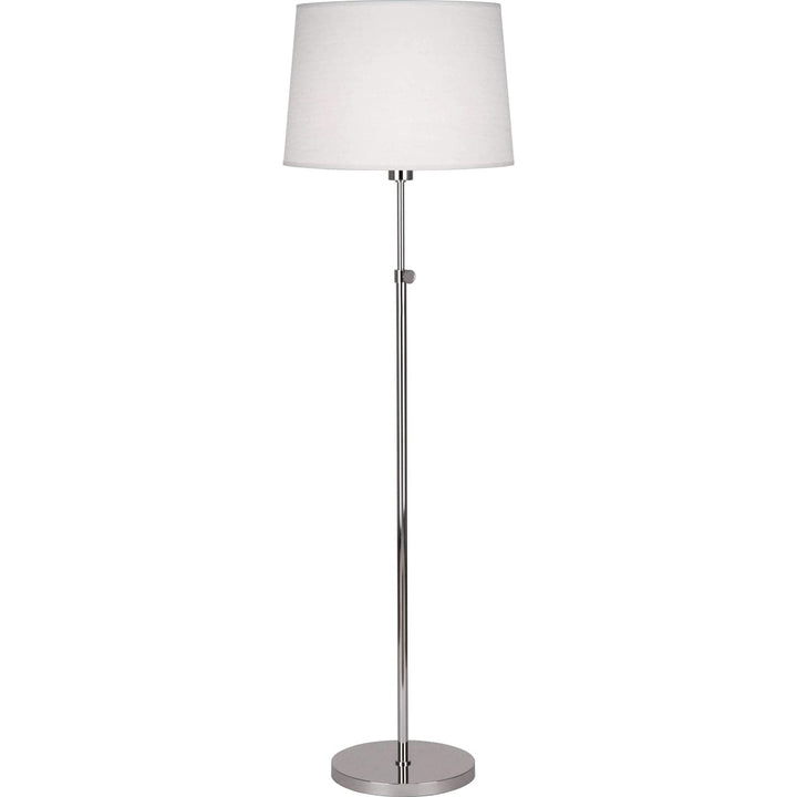 Koleman Adjustable Round Floor Lamp-Robert Abbey Fine Lighting-ABBEY-S463-Floor LampsPolished Nickel-2-France and Son