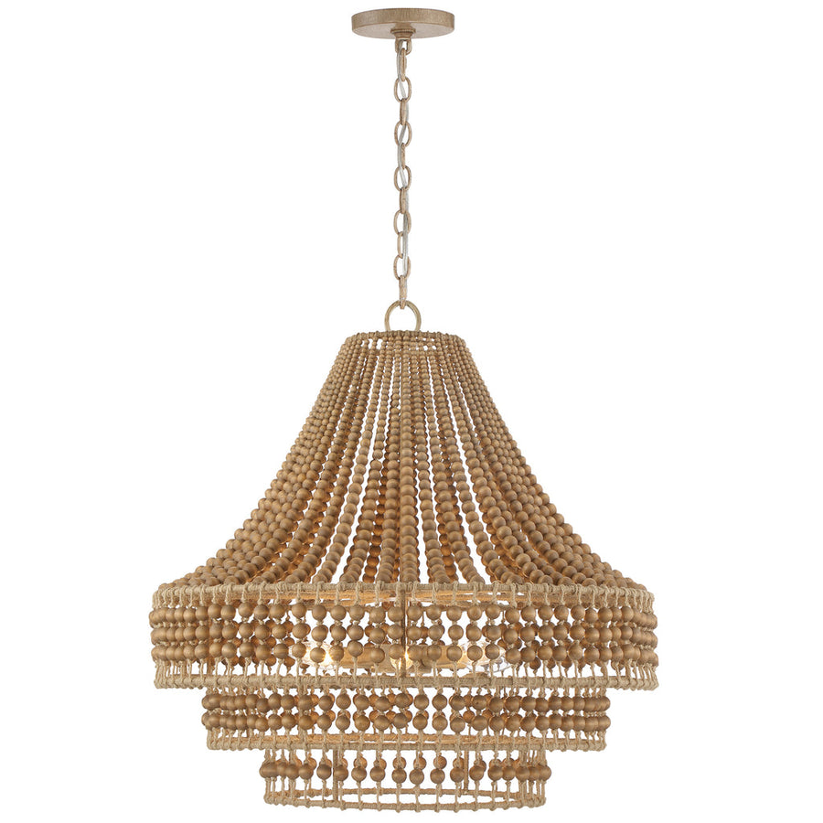 Silas 6 Light Chandelier-Crystorama Lighting Company-CRYSTO-SIL-B6006-BS-Chandeliers-1-France and Son