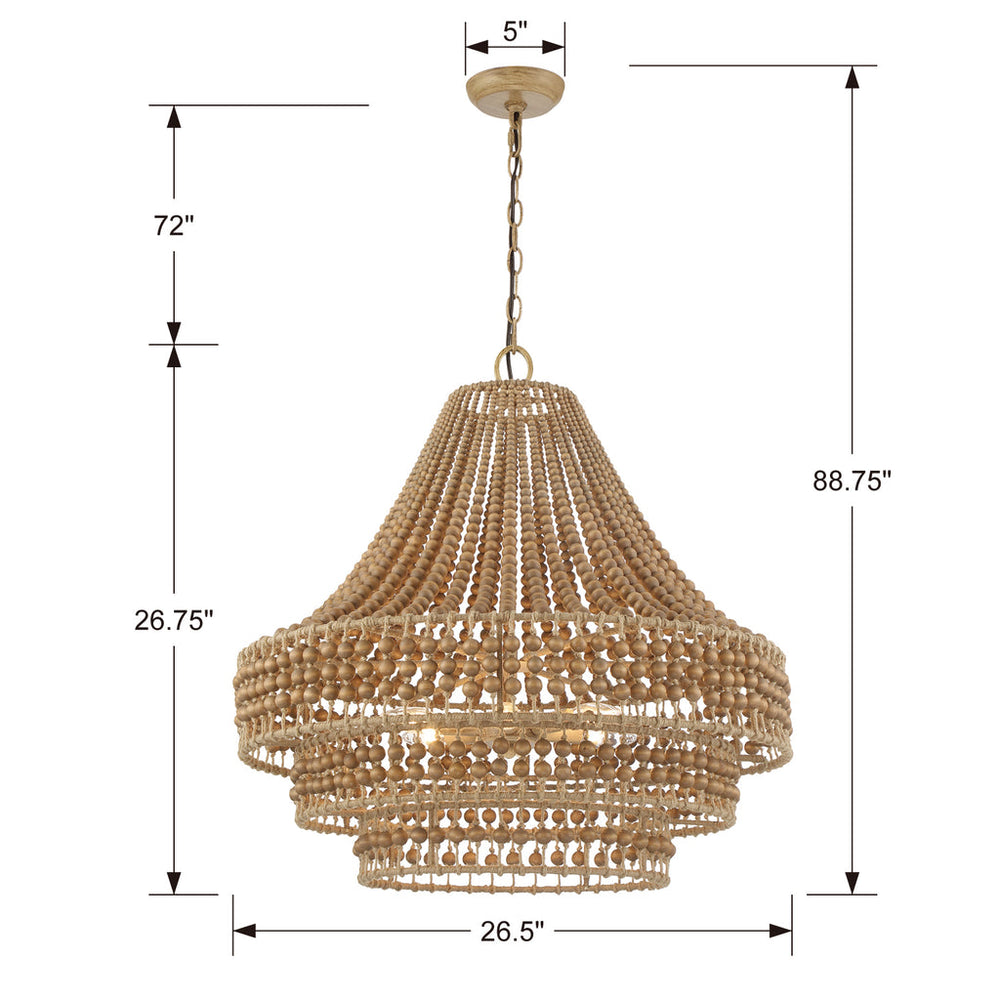 Silas 6 Light Chandelier-Crystorama Lighting Company-CRYSTO-SIL-B6006-BS-Chandeliers-2-France and Son