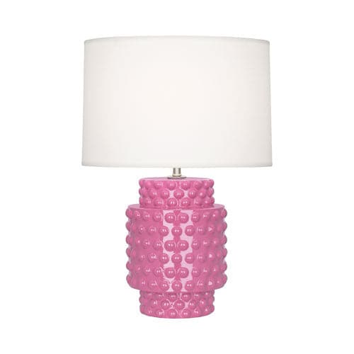 Small Dolly Accent Lamp-Robert Abbey Fine Lighting-ABBEY-SP801-Table LampsSchiaparelli Pink-26-France and Son