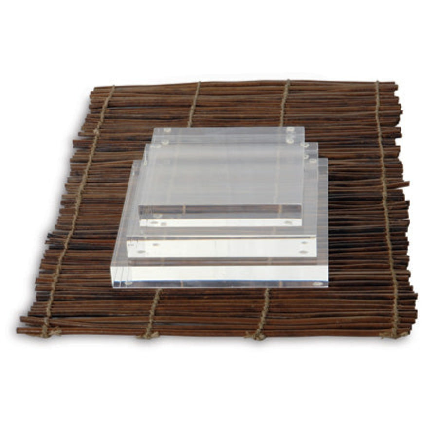 Lucite Stands - Set of 2-Port 68-PORT-STDM-171-01-Decor6” Square Lucite Stands - Set of 2-1-France and Son