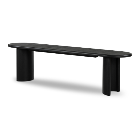Paden Dining Bench-Four Hands-FH-227897-003-BenchesAged Black Acacia-5-France and Son