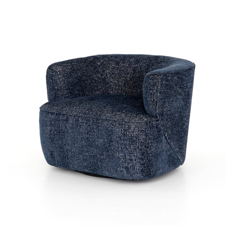 Mila Swivel Chair-Four Hands-FH-UATR-060-817P-Lounge ChairsComal Azure-1-France and Son