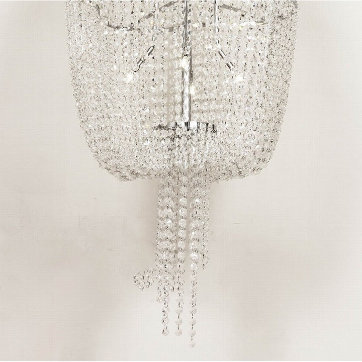 Liam Tiered Crystal Chandelier-France & Son-UR798S-Chandeliers-4-France and Son