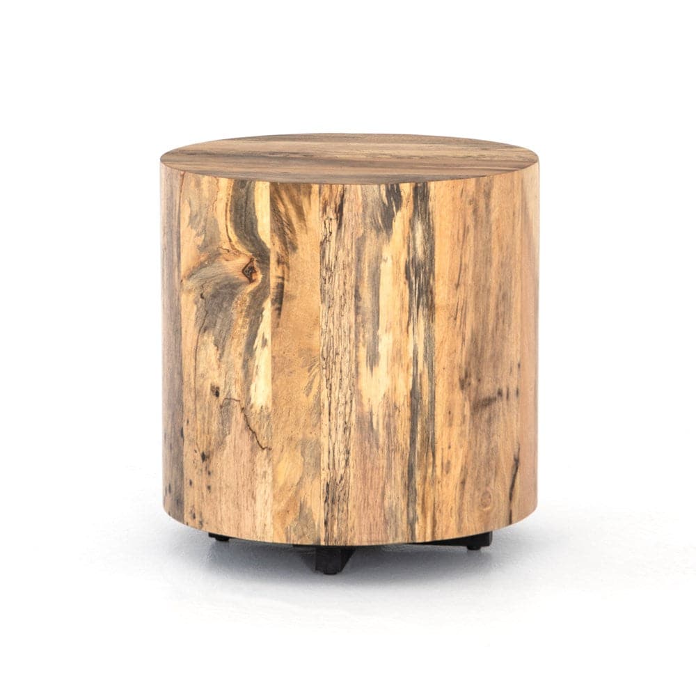 Hudson Round End Table-Four Hands-FH-UWES-201-Side TablesSpalted Primavera-8-France and Son