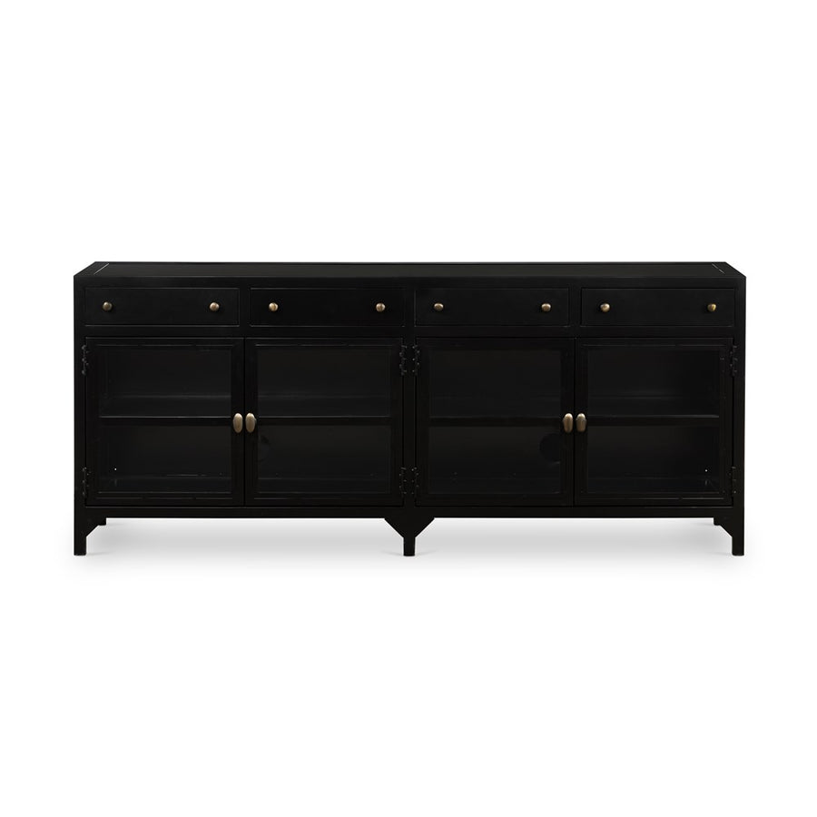 Shadow Box Media Console-Four Hands-FH-VBEL-F037-Media Storage / TV StandsBlack-5-France and Son