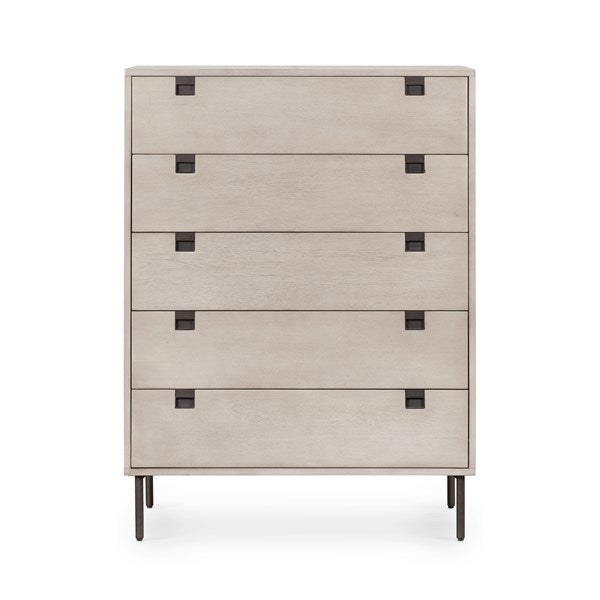 Carly 5 Drawer Dresser - Grey Wash-Four Hands-FH-VPTN-184-Dressers-4-France and Son