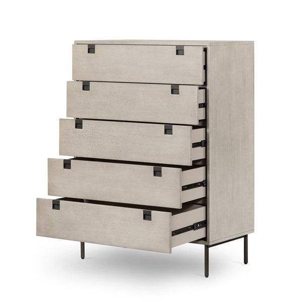 Carly 5 Drawer Dresser - Grey Wash-Four Hands-FH-VPTN-184-Dressers-2-France and Son