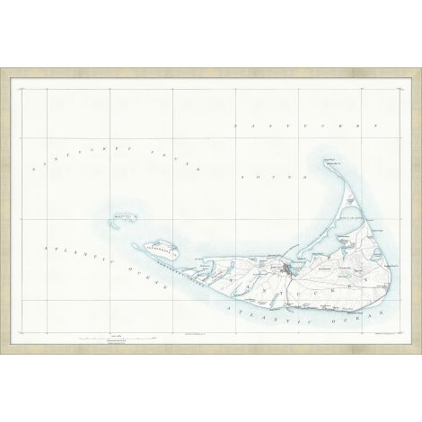 Nantucket Map-Wendover-WEND-WCL3117-Wall Art-1-France and Son