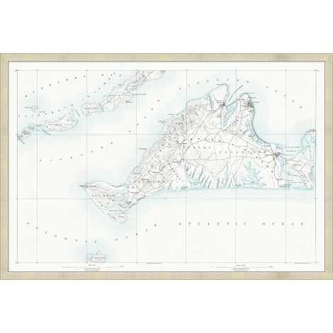 Martha's Vineyard Map-Wendover-WEND-WCL3118-Wall Art-1-France and Son