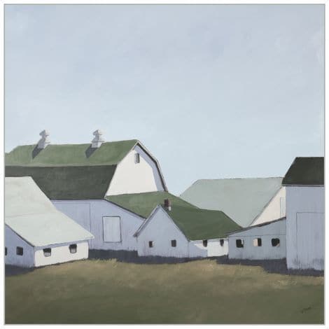 Barns In Shadow-Wendover-WEND-WLD2886-Wall Art-1-France and Son