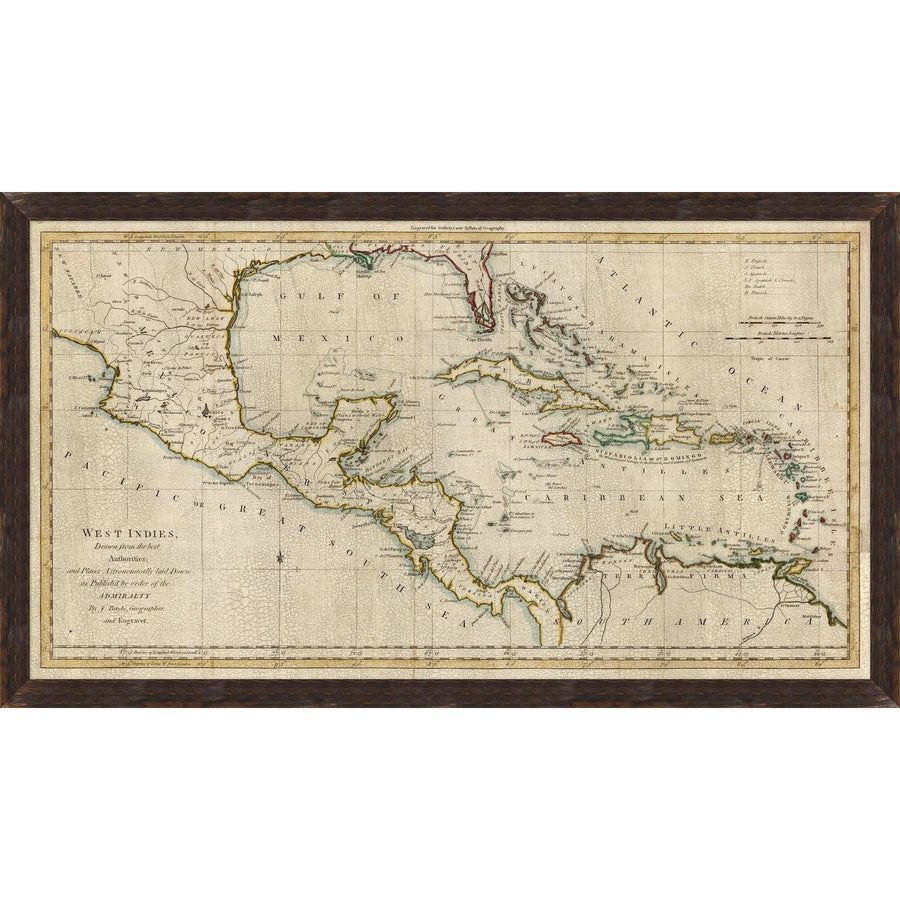 Caribbean Basin Map-Wendover-WEND-WVT1835-Wall Art-1-France and Son