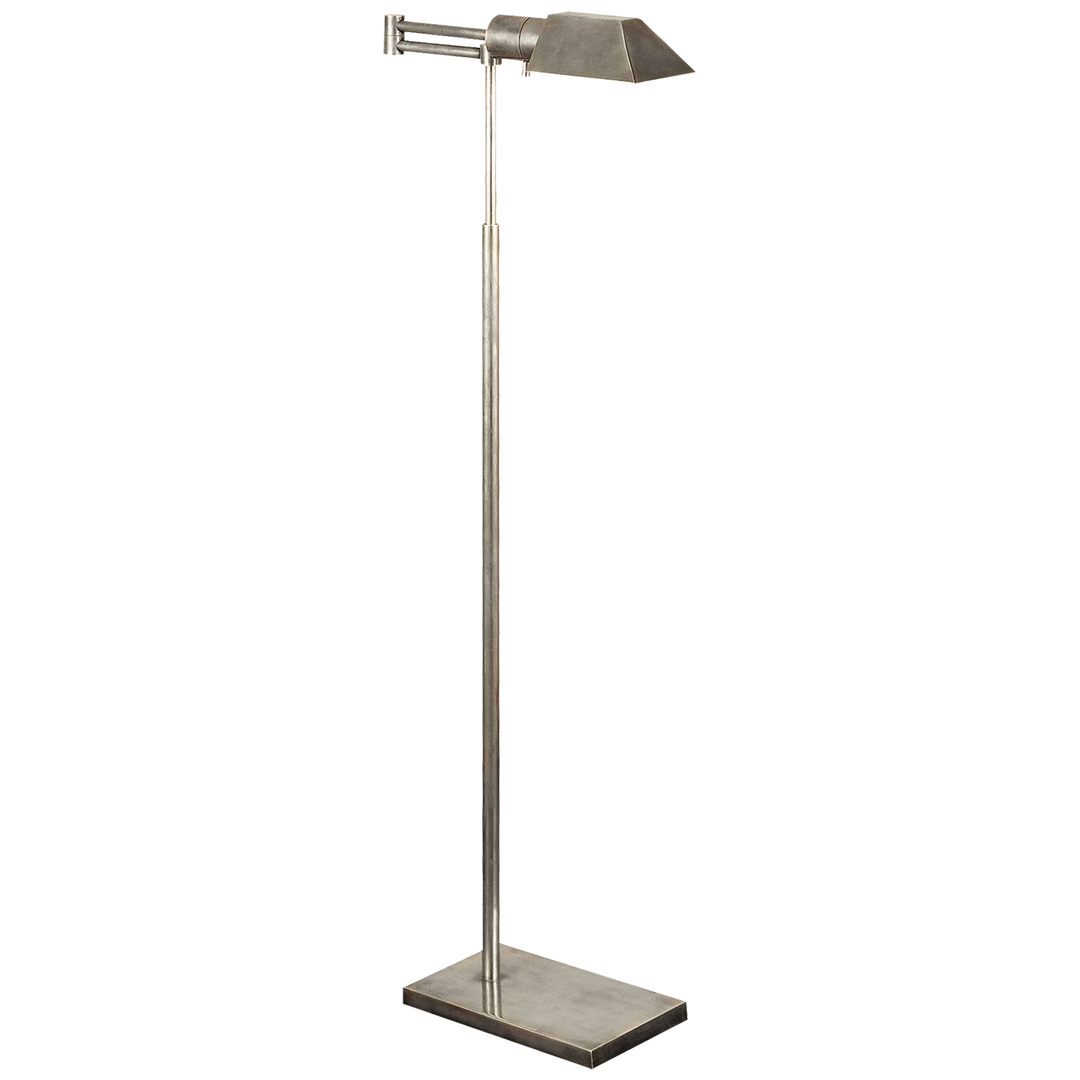 Silla Swing Arm Floor Lamp-Visual Comfort-VISUAL-81134 AN-Floor LampsAntique Nickel-2-France and Son