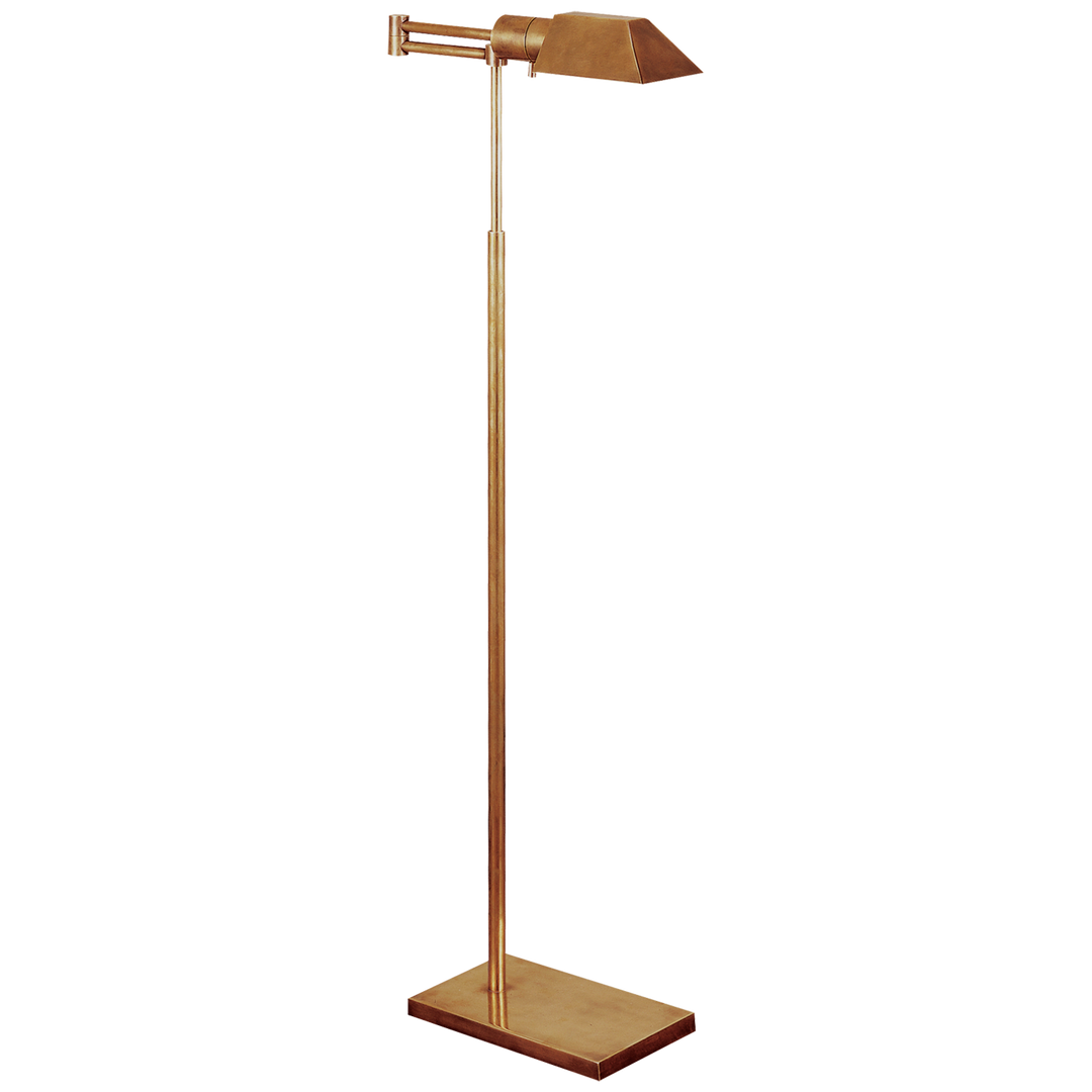 Silla Swing Arm Floor Lamp-Visual Comfort-VISUAL-81134 HAB-Floor LampsHand-Rubbed Antique Brass-3-France and Son