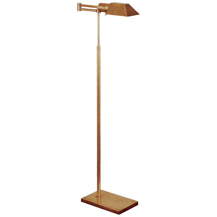 Silla Swing Arm Floor Lamp-Visual Comfort-VISUAL-81134 HAB-Floor LampsHand-Rubbed Antique Brass-3-France and Son