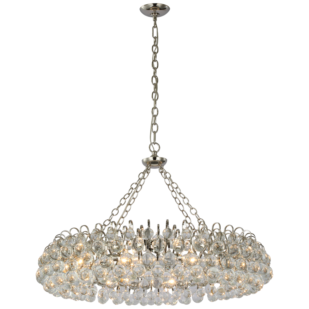 Brianna Large Ring Chandelier-Visual Comfort-VISUAL-ARN 5118PN-CG-ChandeliersPolished Nickel-2-France and Son