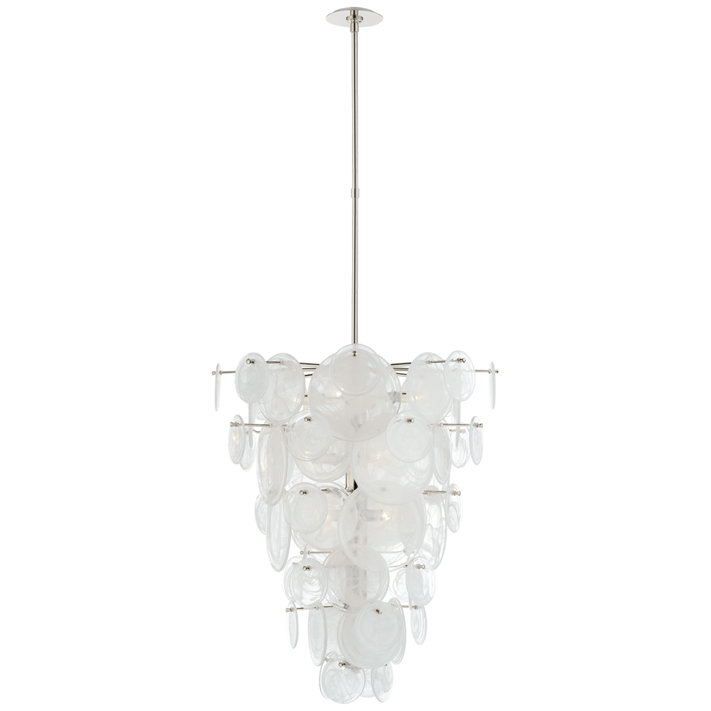 Lincoln Cascading Chandelier-Visual Comfort-VISUAL-ARN 5452PN-WSG-ChandeliersPolished Nickel-2-France and Son
