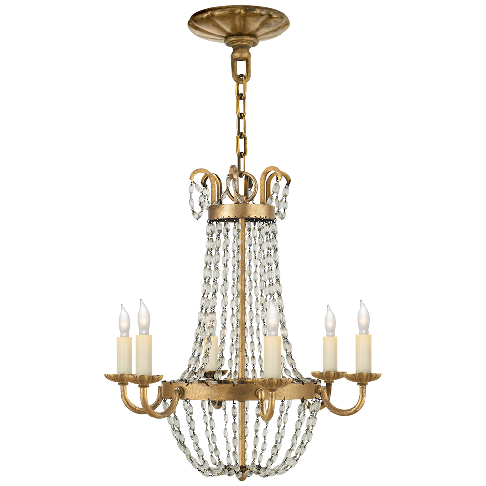 Priston Chandelier-Visual Comfort-VISUAL-CHC 1407GI-SG-ChandeliersSmall-Gilded Iron-2-France and Son