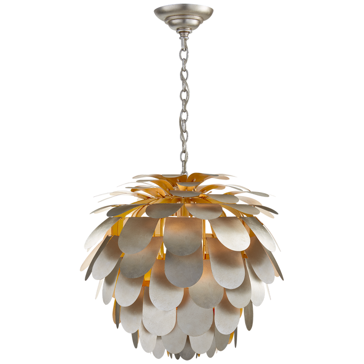 Cataleya Chandelier-Visual Comfort-VISUAL-CHC 5157BSL-ChandeliersLarge-Burnished Silver Leaf-9-France and Son