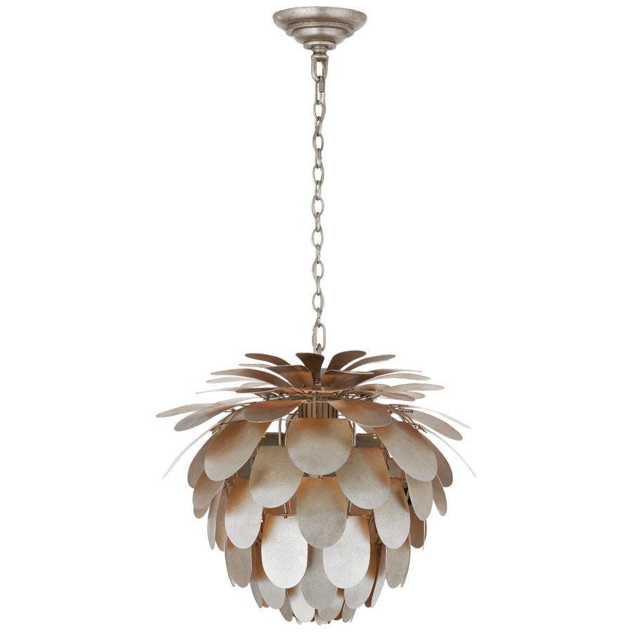 Cataleya Chandelier-Visual Comfort-VISUAL-CHC 5163BSL-ChandeliersSmall-Burnished Silver Leaf-1-France and Son