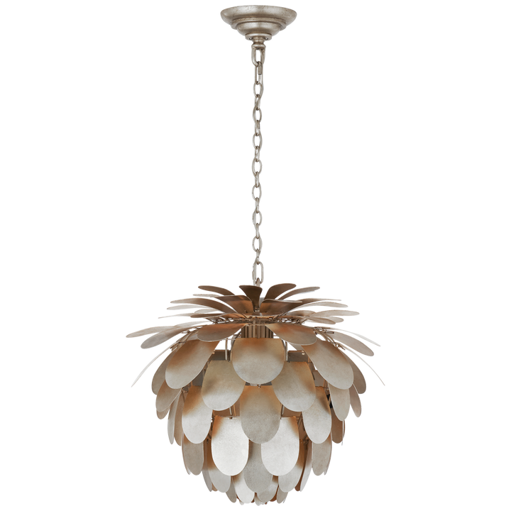 Cataleya Chandelier-Visual Comfort-VISUAL-CHC 5163BSL-ChandeliersSmall-Burnished Silver Leaf-1-France and Son