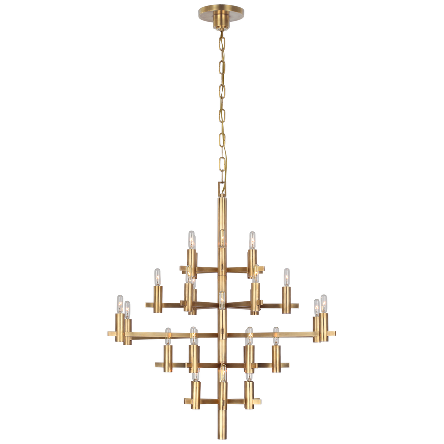 Shoshana Chandelier-Visual Comfort-VISUAL-CHC 5630AB-ChandeliersMedium-Antique-Burnished Brass-None-1-France and Son