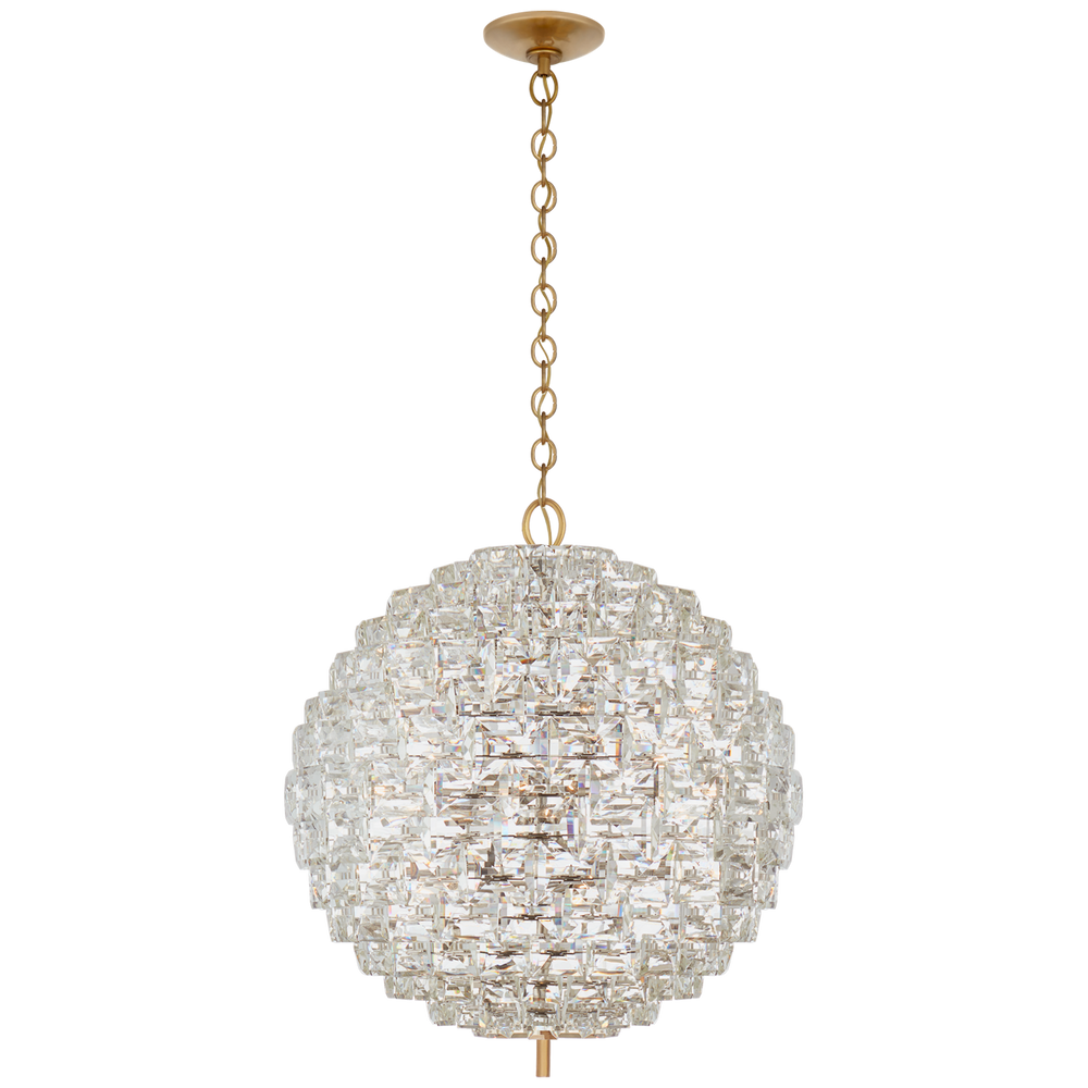 Katelyn Sphere Chandelier-Visual Comfort-VISUAL-CHC 5916AB/CG-ChandeliersLarge-2-France and Son