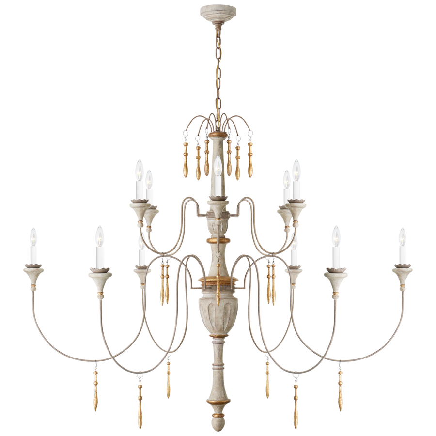 Forged Large Chandelier-Visual Comfort-VISUAL-JN 5014VW-Chandeliers-1-France and Son