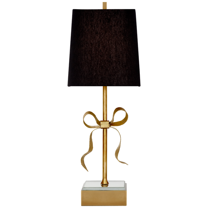 Emmy Gros-Grain Bow Table Lamp-Visual Comfort-VISUAL-KS 3111SB-BL-Table LampsBlack-3-France and Son