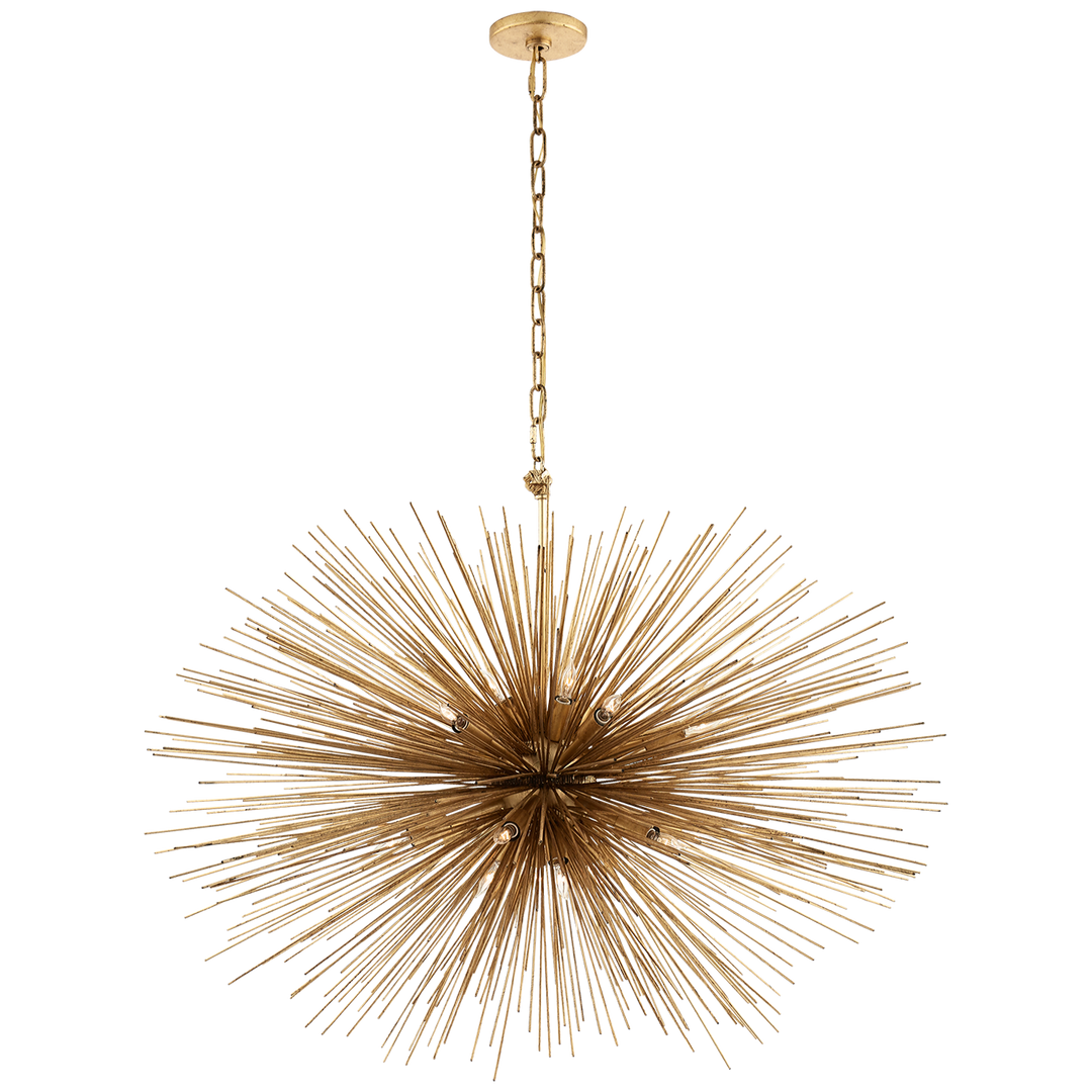 Silvester Oval Chandelier-Visual Comfort-VISUAL-KW 5074G-ChandeliersMedium-Gild-3-France and Son